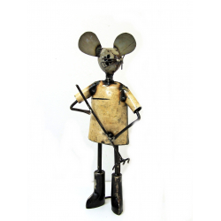 Mysz z Grabiami Figurka z metalu z recyclingu 42cm